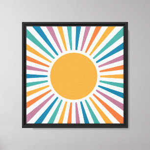 Boho-Sonne Leinwanddruck