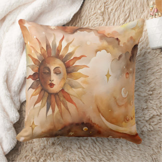 Boho Sonne & Mond | Minimales himmlisches Dekor fü Kissen