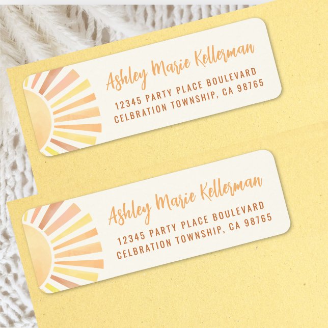 Boho-Sonne Rücksendeadresse (Boho Sun Return Address Label )