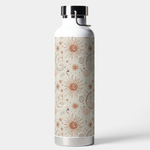 Boho-Sonne- und Mondmuster Trinkflasche