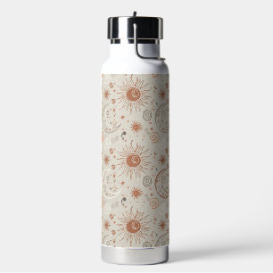 Boho-Sonne- und Mondmuster Trinkflasche