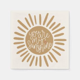 Boho-Sonne zum Geburtstag oder Babydusche Serviette
