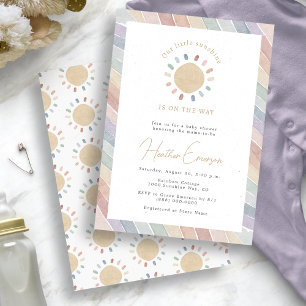 Boho-Sonnen-Babyparty Einladung