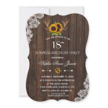 Boho Sonnenblumen Antlers Wood 18. Geburtstagspart