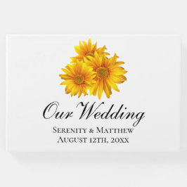 Boho Sonnenblumen Country Gelbe Blumenhochzeit Gästebuch