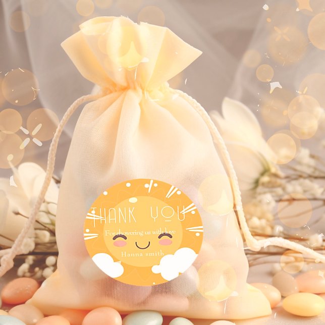 Boho-Sonnenbrause Runder Aufkleber (Von Creator hochgeladen)