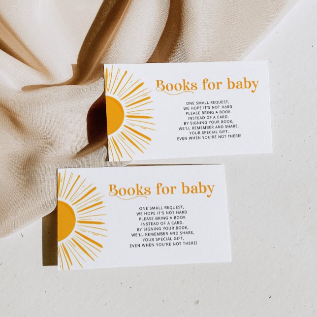 Boho Sonnenbücher für Babytickets Begleitkarte (Von Creator hochgeladen)