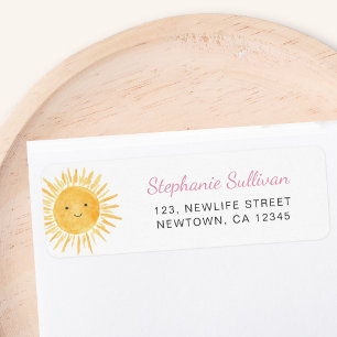 Boho-Sonnenlicht-Baby-Shower-Rücksendeadresse
