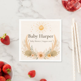 Boho-Sonnenschein-Baby-Shower-Cocktailservietten Serviette