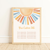 Boho Sonnenschein-Schild Sonnenblau