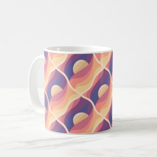 Boho-Sonnenuntergang Kaffeetasse (Vorderseite Links)