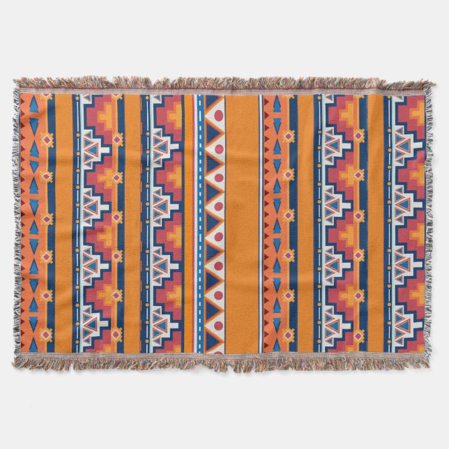 Boho Southwest Santa Fe Style Decke (Vorderseite)