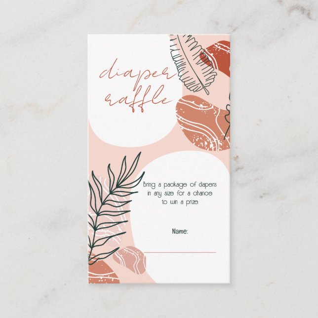 Boho Southwest Wüste Babydusche Windelwanne Windel Begleitkarte (Vorderseite)