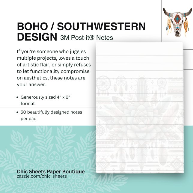 Boho/Southwestern Design 3M Post-it® Notizen (Von Creator hochgeladen)