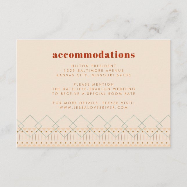 Boho Southwestern Enclosure Card Begleitkarte (Vorderseite)