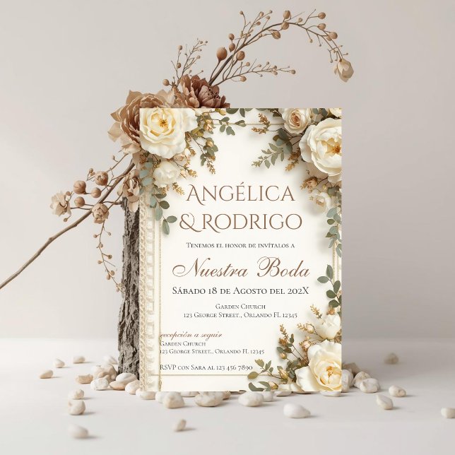 Boho-Spanische Hochzeitseinladung Einladung (Von Creator hochgeladen)