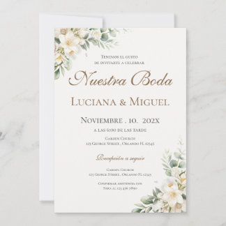 Boho Spanish Wedding Invitation Einladung
