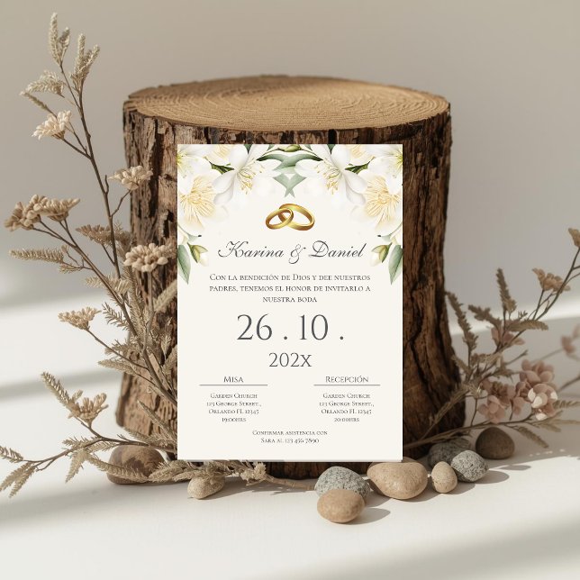 Boho Spanish Wedding Invitation Einladung (Von Creator hochgeladen)