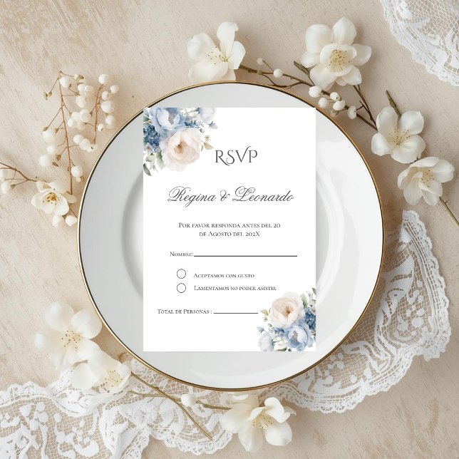 Boho Spanish Wedding RSVP Card Begleitkarte (Von Creator hochgeladen)