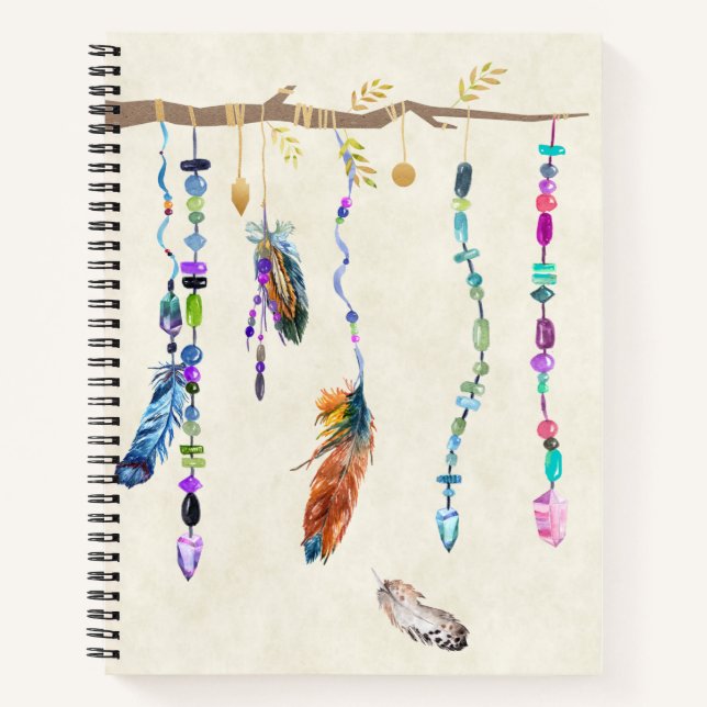 Boho Spiral Notebook Notizbuch (Vorderseite)