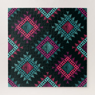 Boho Spirit: Ethnisch-ethnisch-nahtlos im Stamm Puzzle
