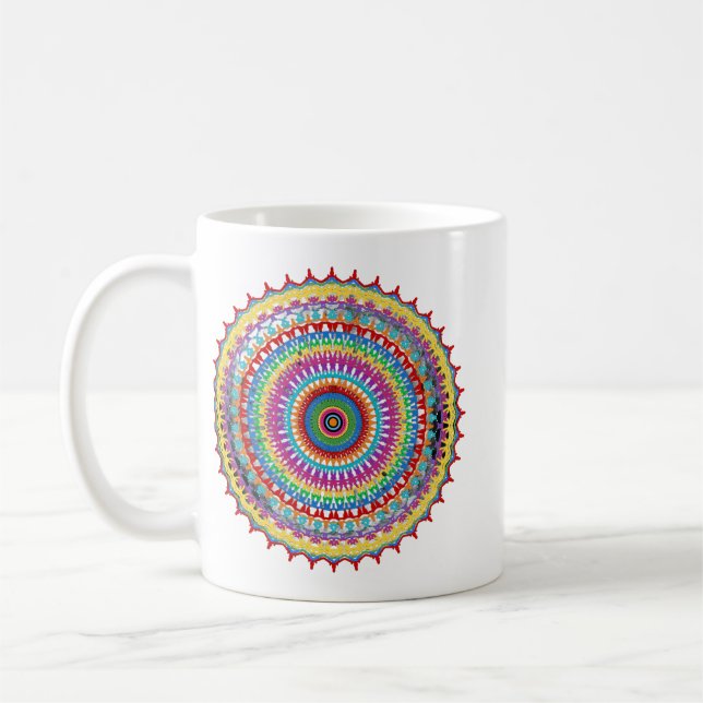 Boho spiritual Mandala Kaffeetasse (Links)