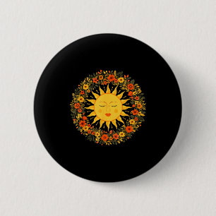 Boho Spirituelle Sonne Süße Bohemian Himmlische Hi Button