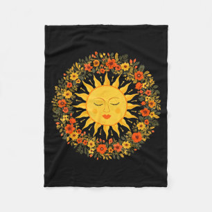 Boho spirituelle Sonne süße bohemianische himmlisc Fleecedecke