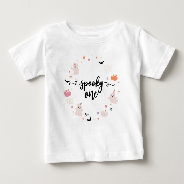 Boho spooky One Halloween Niedlich Ghost Baby T-shirt (Vorderseite)