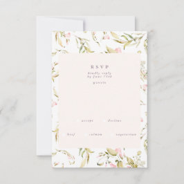 Boho Spring Botanical Big Wildblume Hochzeit RSVP Karte