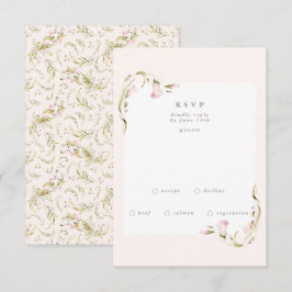 Boho Spring Botanical Corner Wildblume Wedding RS RSVP Karte