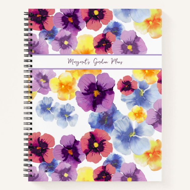 Boho Spring Garden Blume Gardener Spiral Notebook Notizbuch (Vorderseite)