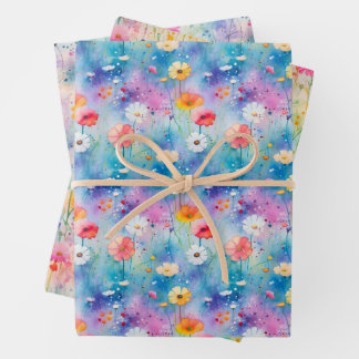 BOHO SPRING MEADOFLORAL GESCHENKPAPIER SET