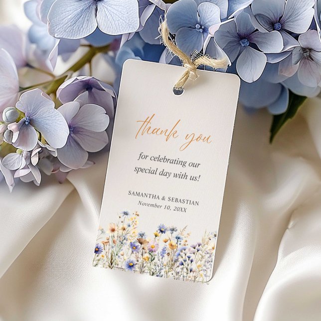 BOHO SPRING SOMMER WILDBLUMEN Vielen Dank Geschenkanhänger (Von Creator hochgeladen)