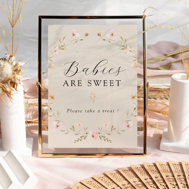 Boho Spring Wildblume Babies sind süße Zeichen Poster (Von Creator hochgeladen)