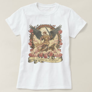 Boho St. Michael Archangel Traditionell katholisch T-Shirt