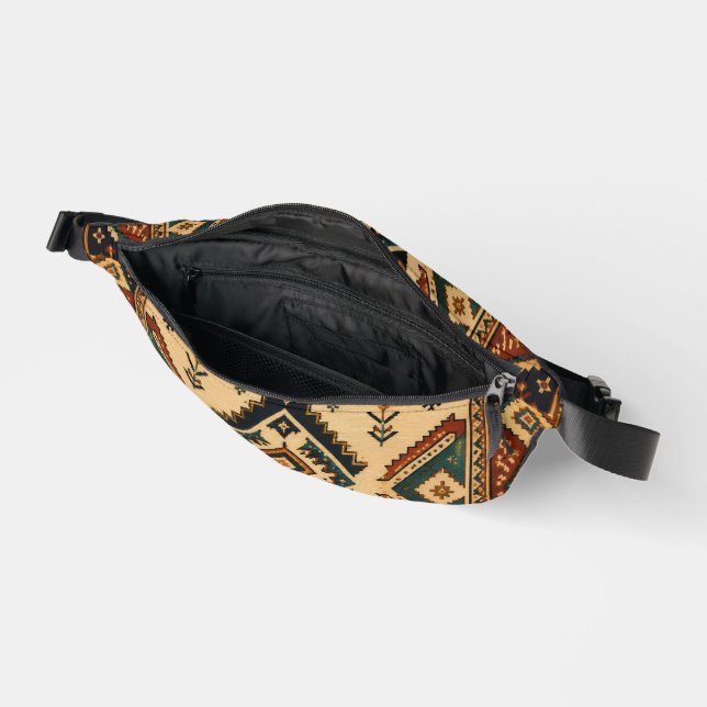 Boho-Stamm-Geometrisches Muster Fanny Pack | Südwe Bauchtasche (Offen)