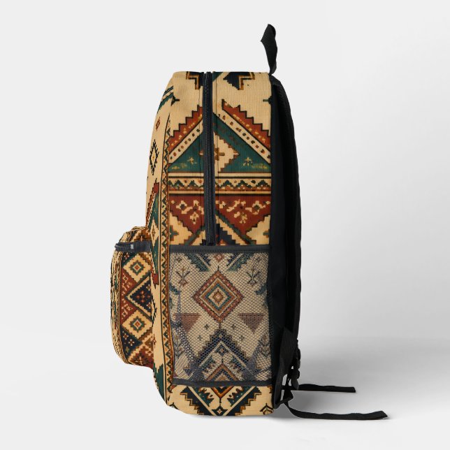 Boho-Stamm-Geometrisches Muster Rucksack | Ethnisc (Rechts)