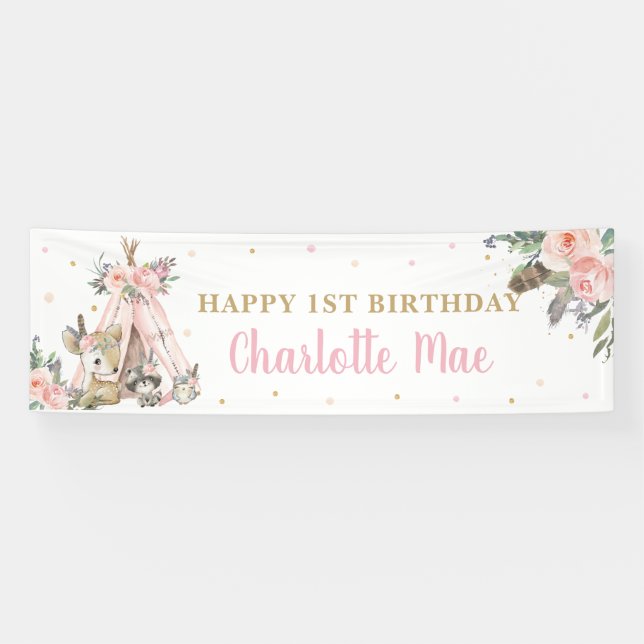 Boho-Stamm: willkommener Hintergrund Verbot von Wa Banner (Horizontal)