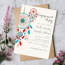Boho Stammefeder Dreamcatcher Engagement Party Einladung