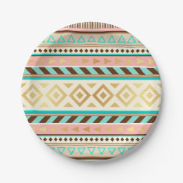 Boho Stammes- Chic Stripes Pappteller