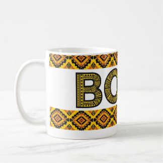 Boho-Stammes-Coffeetasse - Senfgelb Marokkanisch B Kaffeetasse