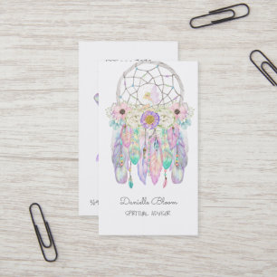 Boho-Stammes-Feenzauberer Traumfänger Pfeile Feder Visitenkarte