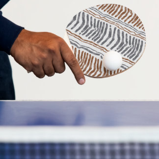 Boho-Stammes-Gestreifter Ping-Pong-Schläger Tischtennis Schläger