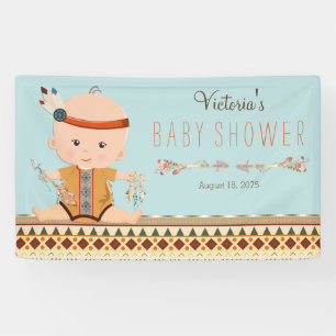 Boho-Stammes-Jungen-Baby-Party Banner