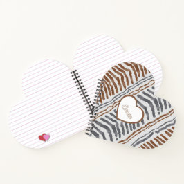 Boho-Stammesherz Spiralblock Notizbuch