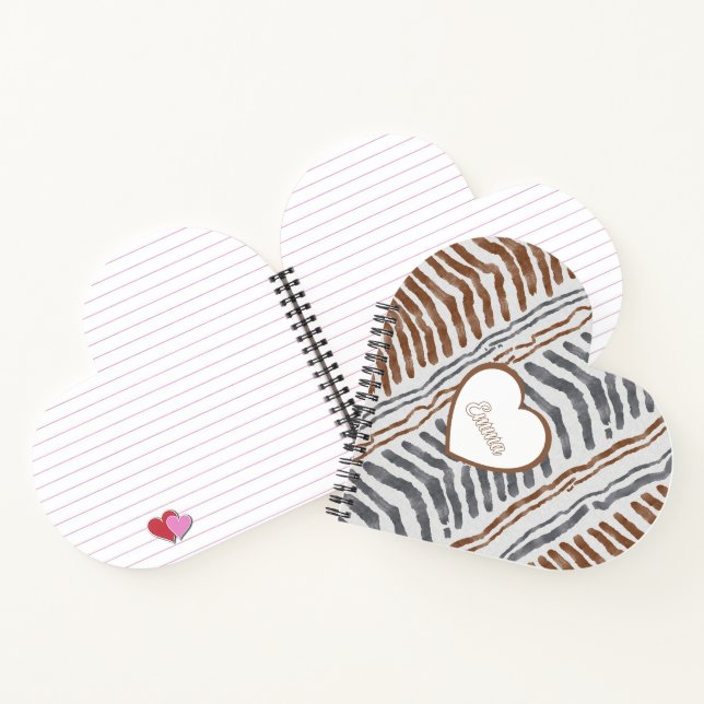 Boho-Stammesherz Spiralblock Notizbuch (Innenseite)