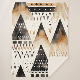 Boho Stammesmuster Sherpadecke