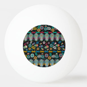 Boho Stammesschädel: buntes Muster. Tischtennisball