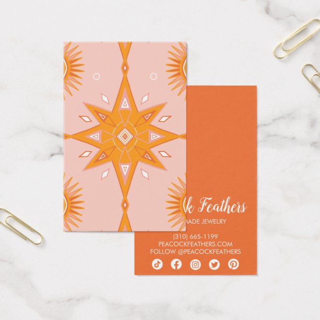 Boho Stars Earring Necklace Juwelier Display Card (Büro)